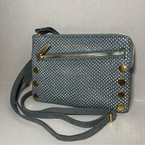 Hammitt Nash Bag Leather Wristlet Crossbody Convertible In Bay Blue Snake